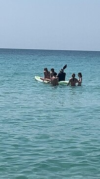 The paddle board
That we got to enjoy each day,