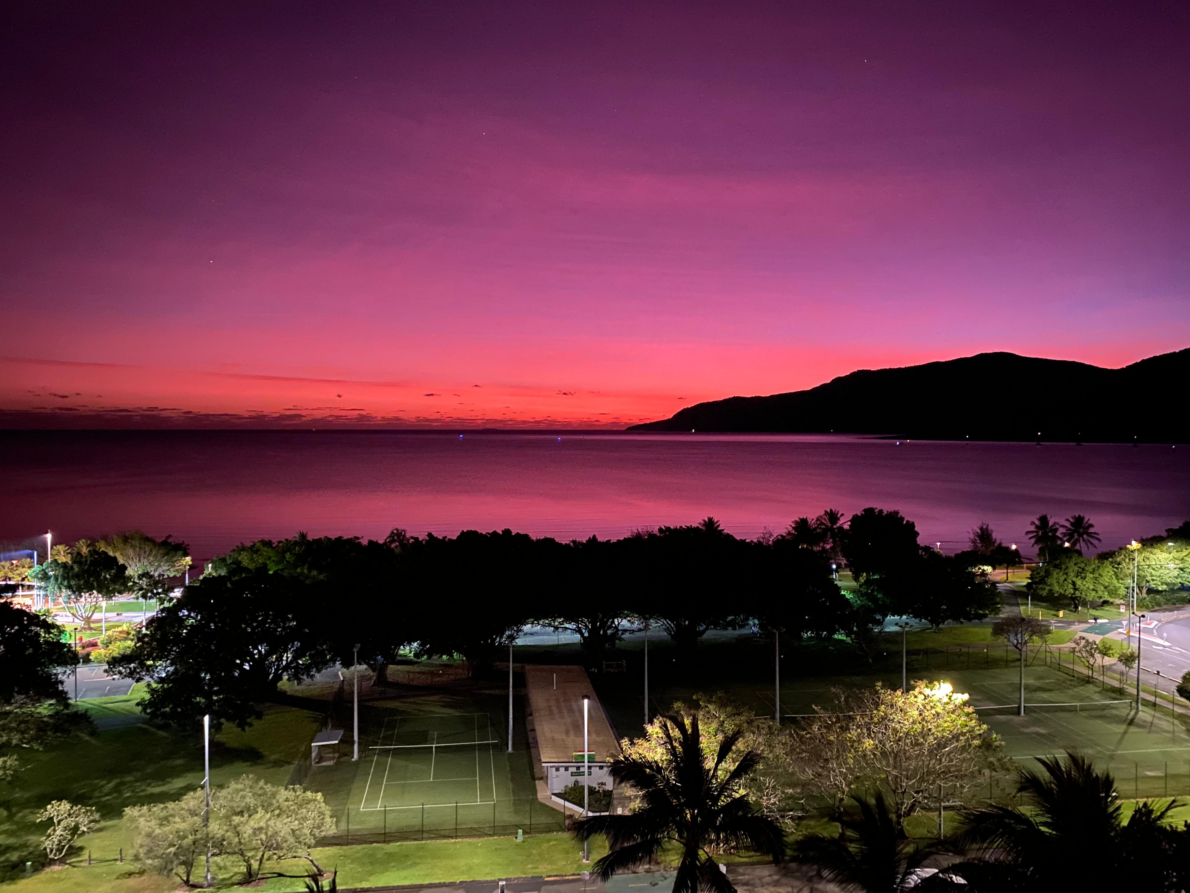 Morning sunrise off my rooms balcony 