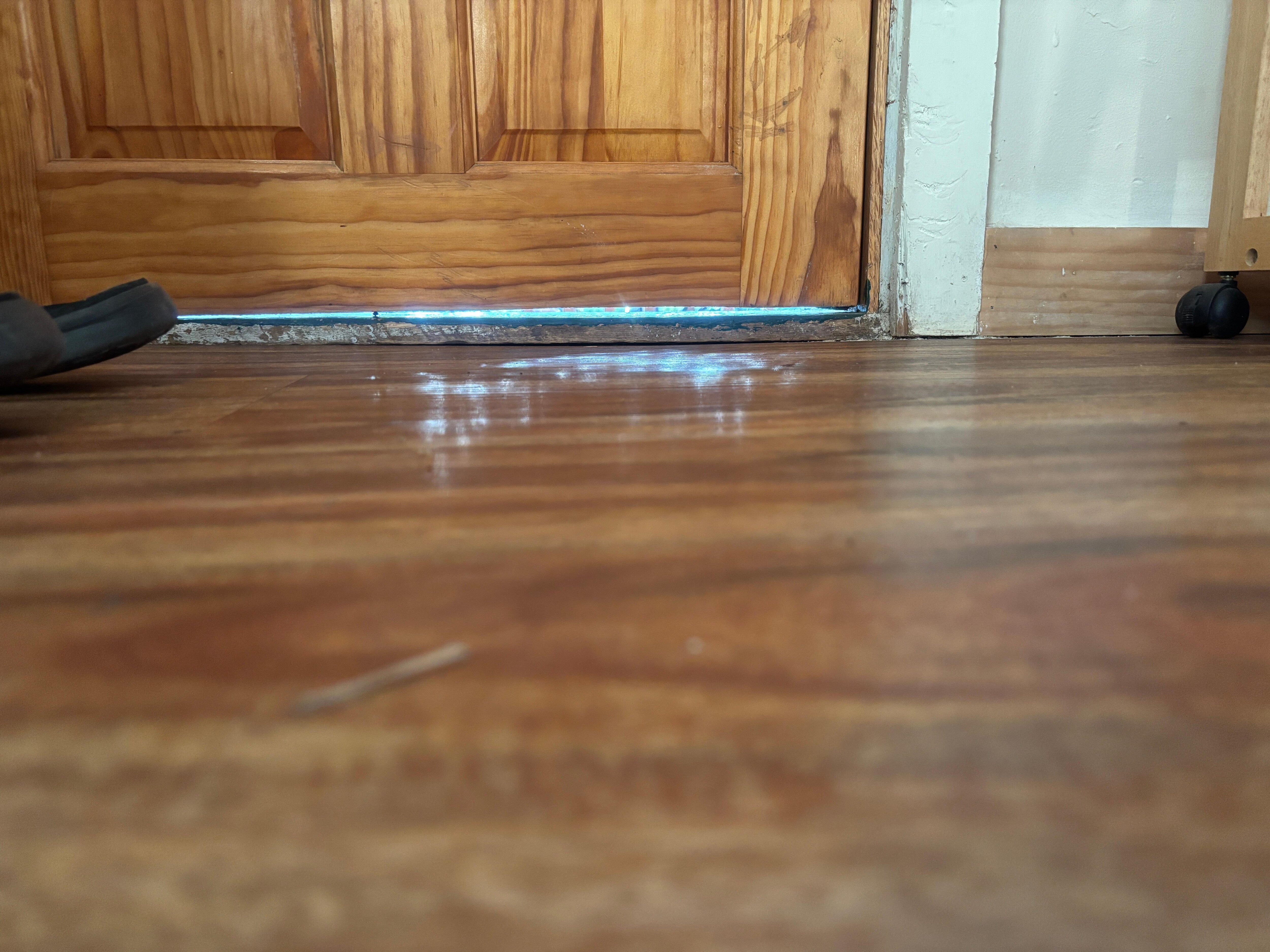 Fly access under door 