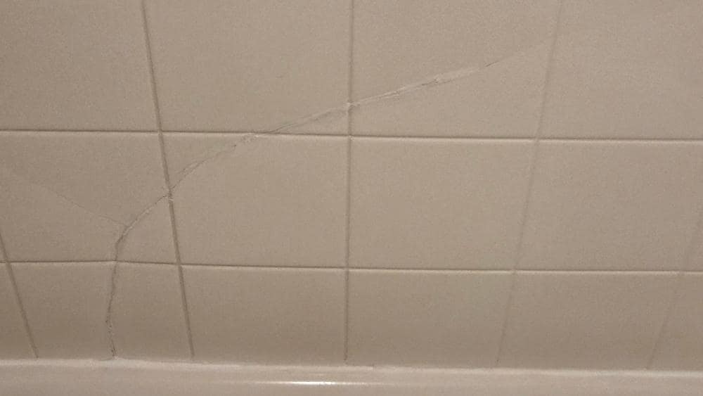 Cracks in bathroom tile