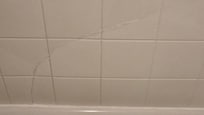 Cracks in bathroom tile