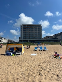 Back of hotel from beach