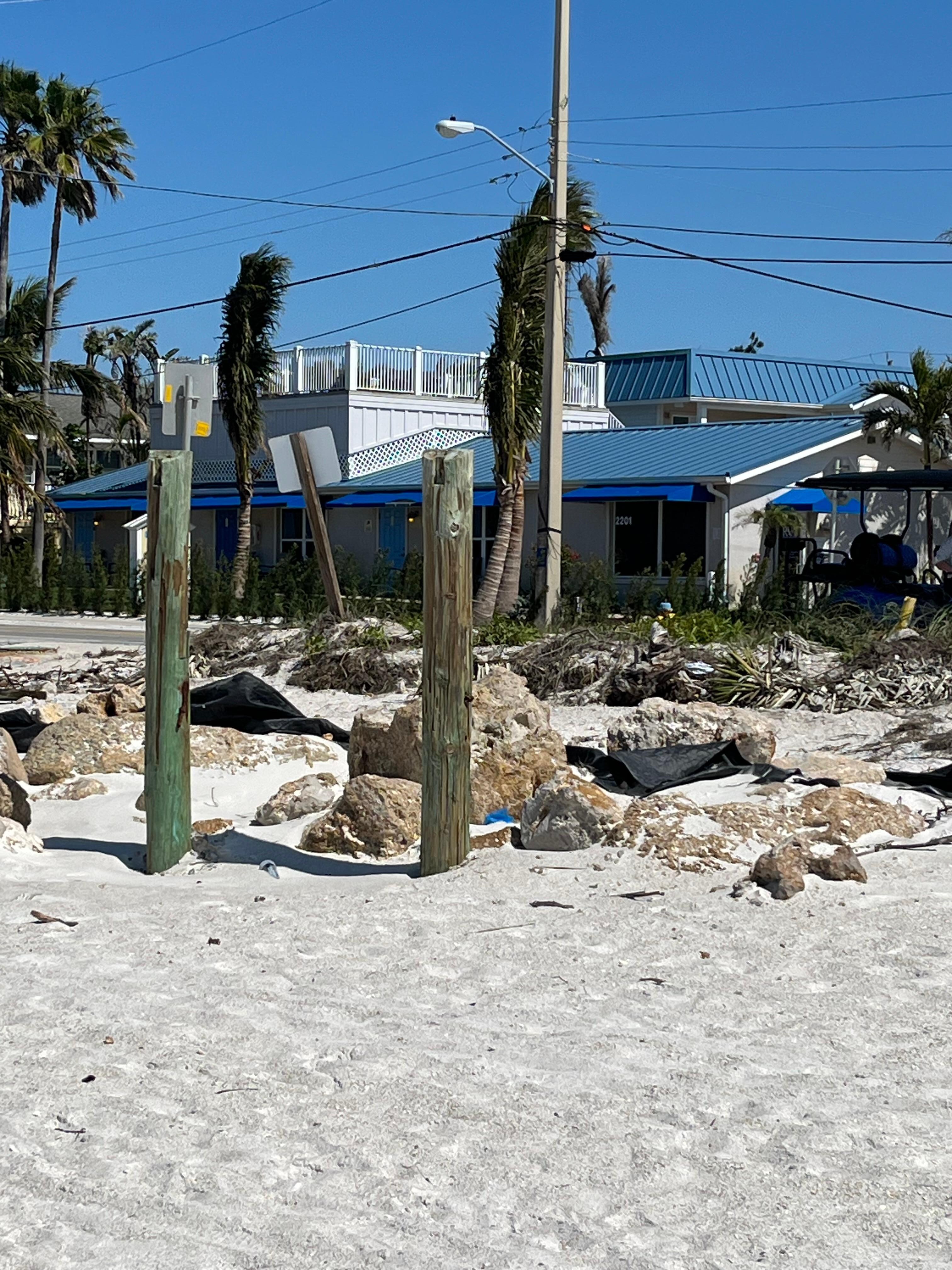 Looking at the house from the beach.