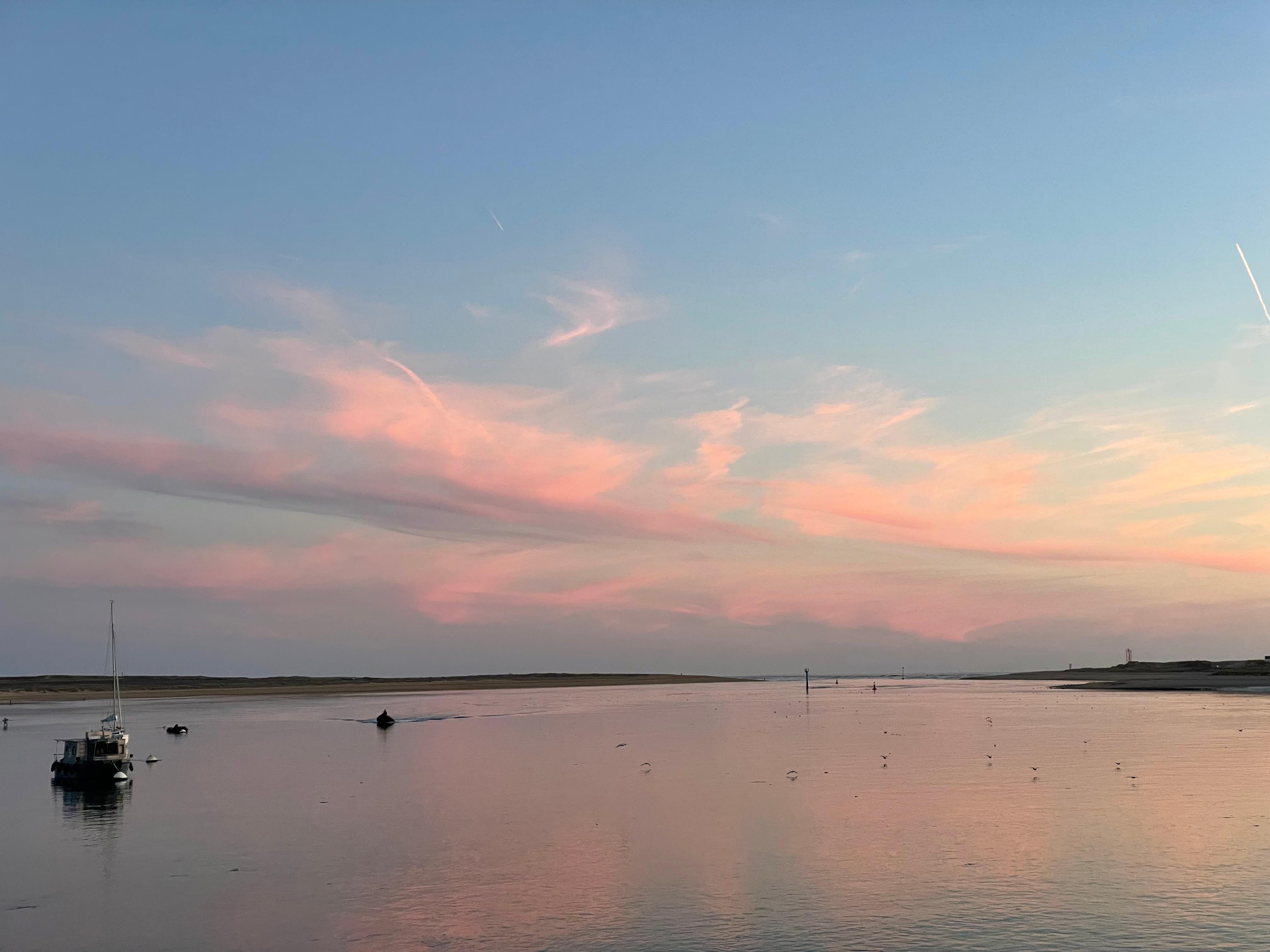 Die Blickrichtung von Étel zum Atlantik - das Delta der Rhia Étel