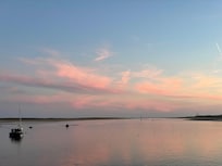 Die Blickrichtung von Étel zum Atlantik - das Delta der Rhia Étel