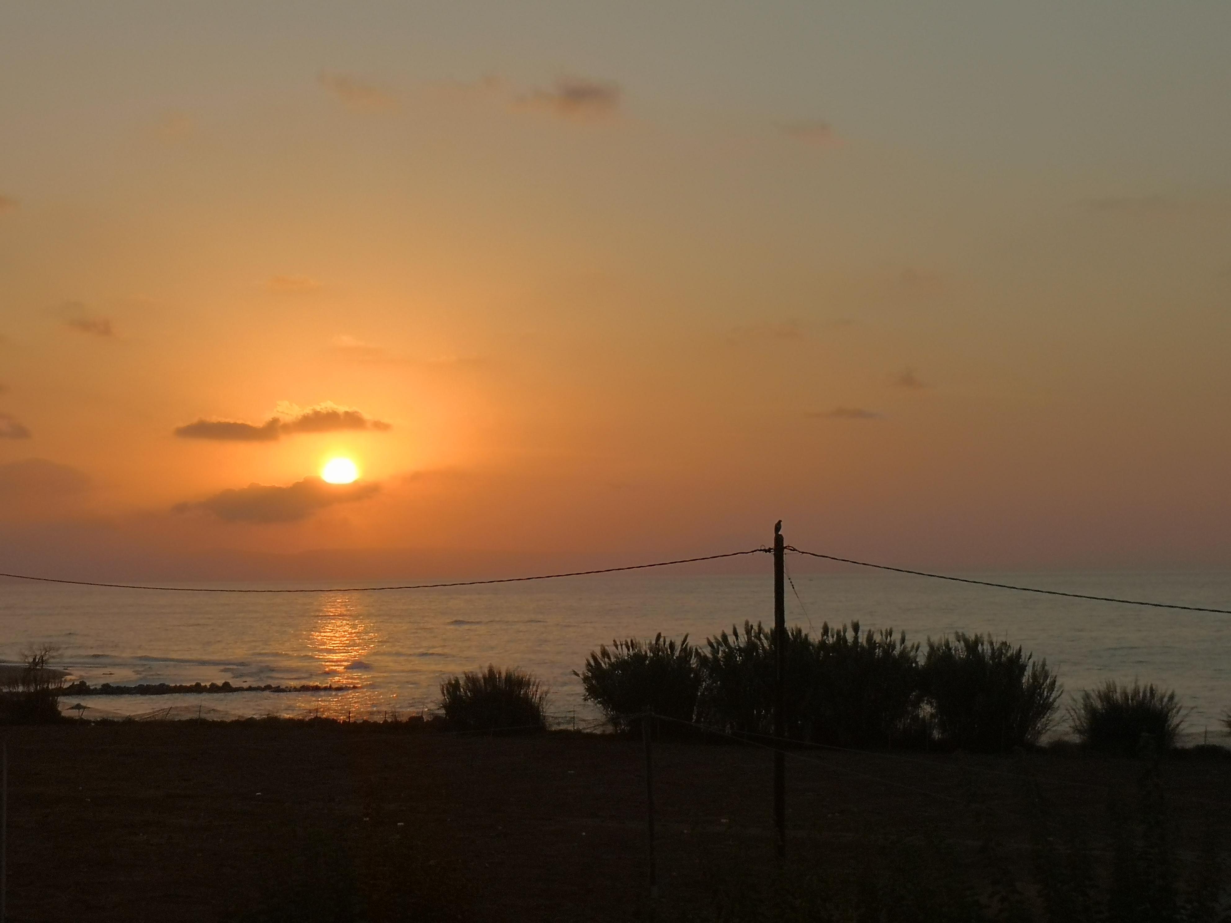 Coucher de soleil vu de la chambre