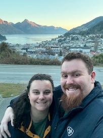 My partner and I from the deck of our room. Gorgeous view!