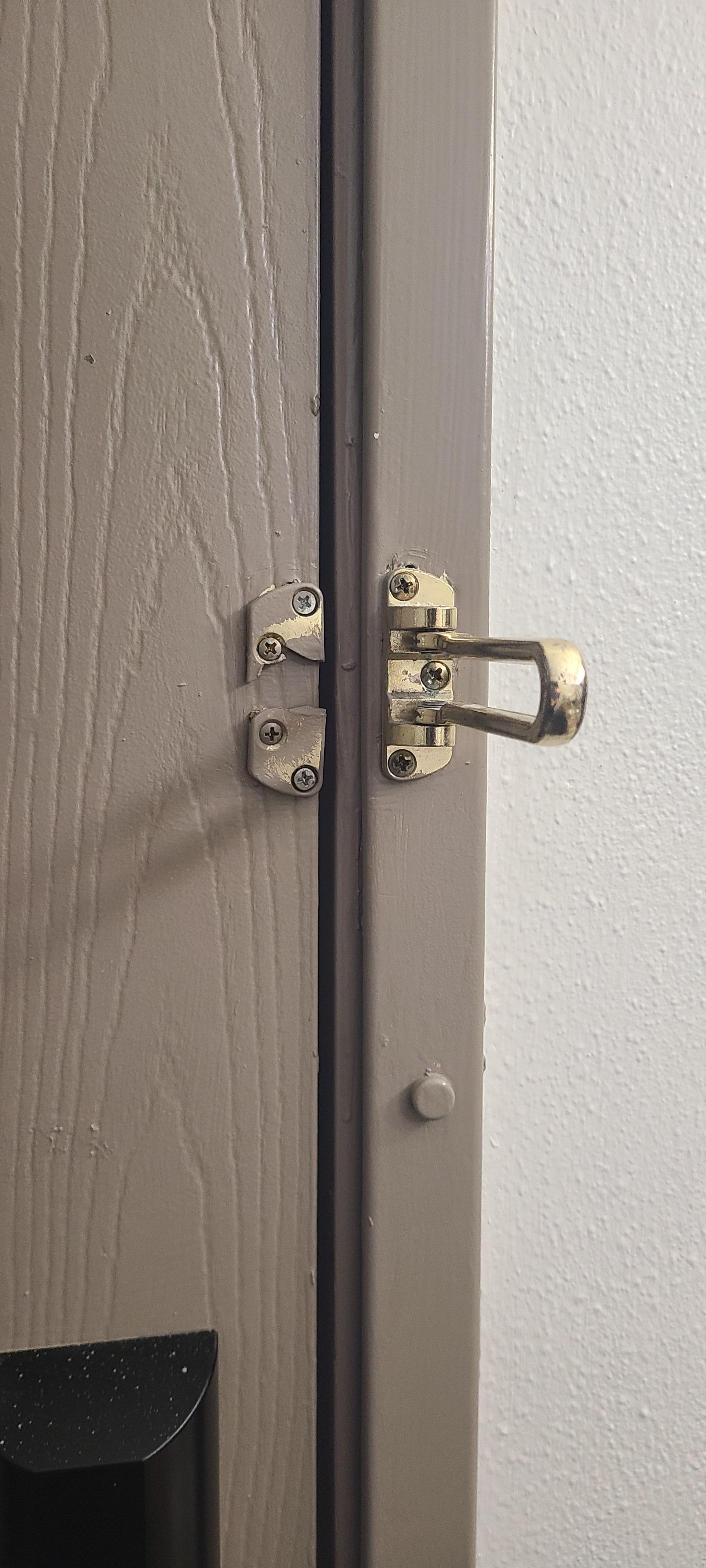 Broken door lock
