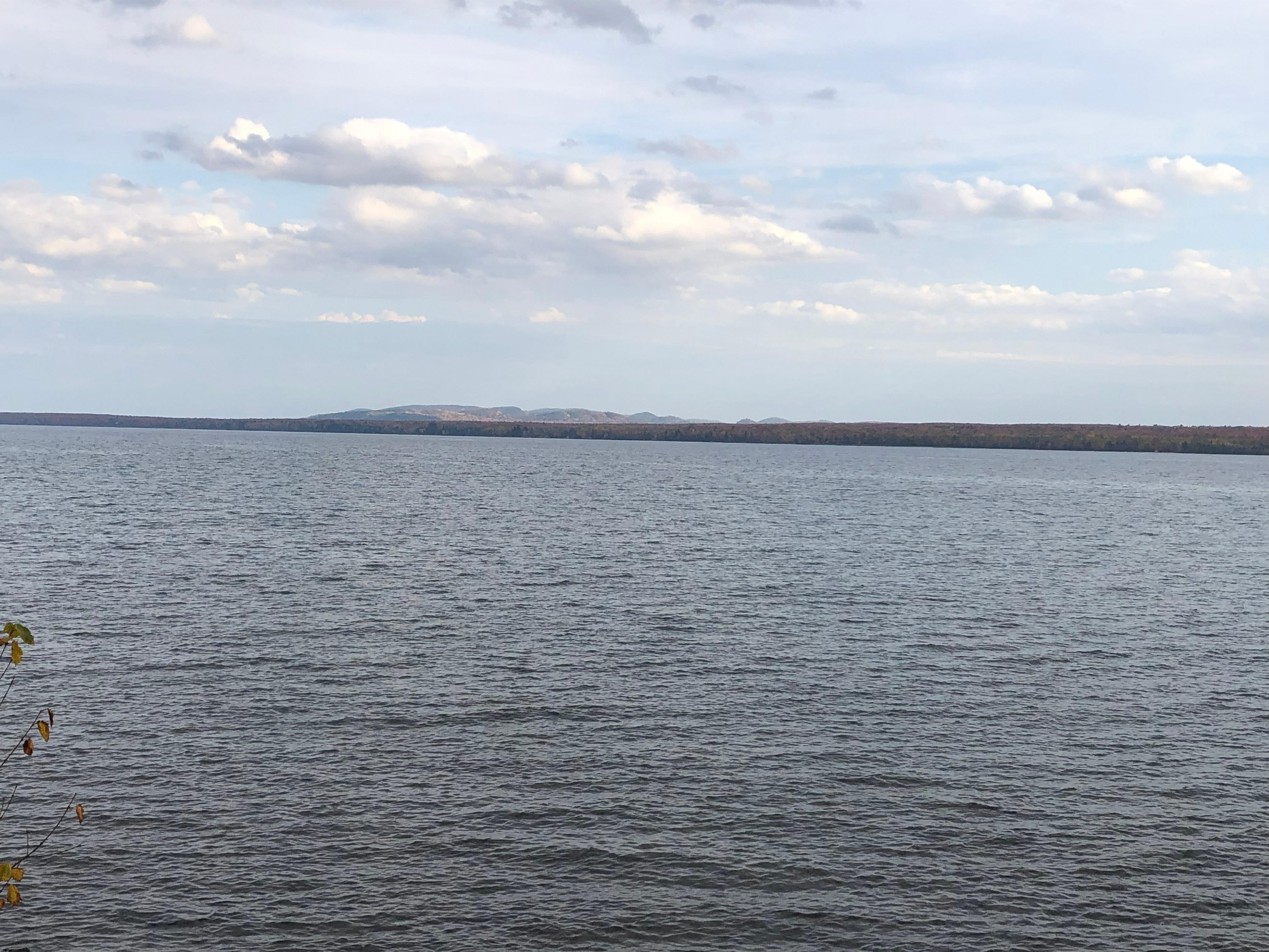 Zoomed out view of the Huron Mtns. Pictures can't hope to do it justice. We lucked out with mid-Oct temps in the 70s yet very few bugs. I suspect the black flies rule/patrol this place in spring/early summer just like at the point.