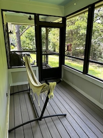Porch off the bedroom.