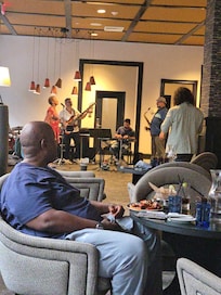 Band playing at bar