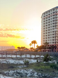 Sunset from on of the bridges to the beach!