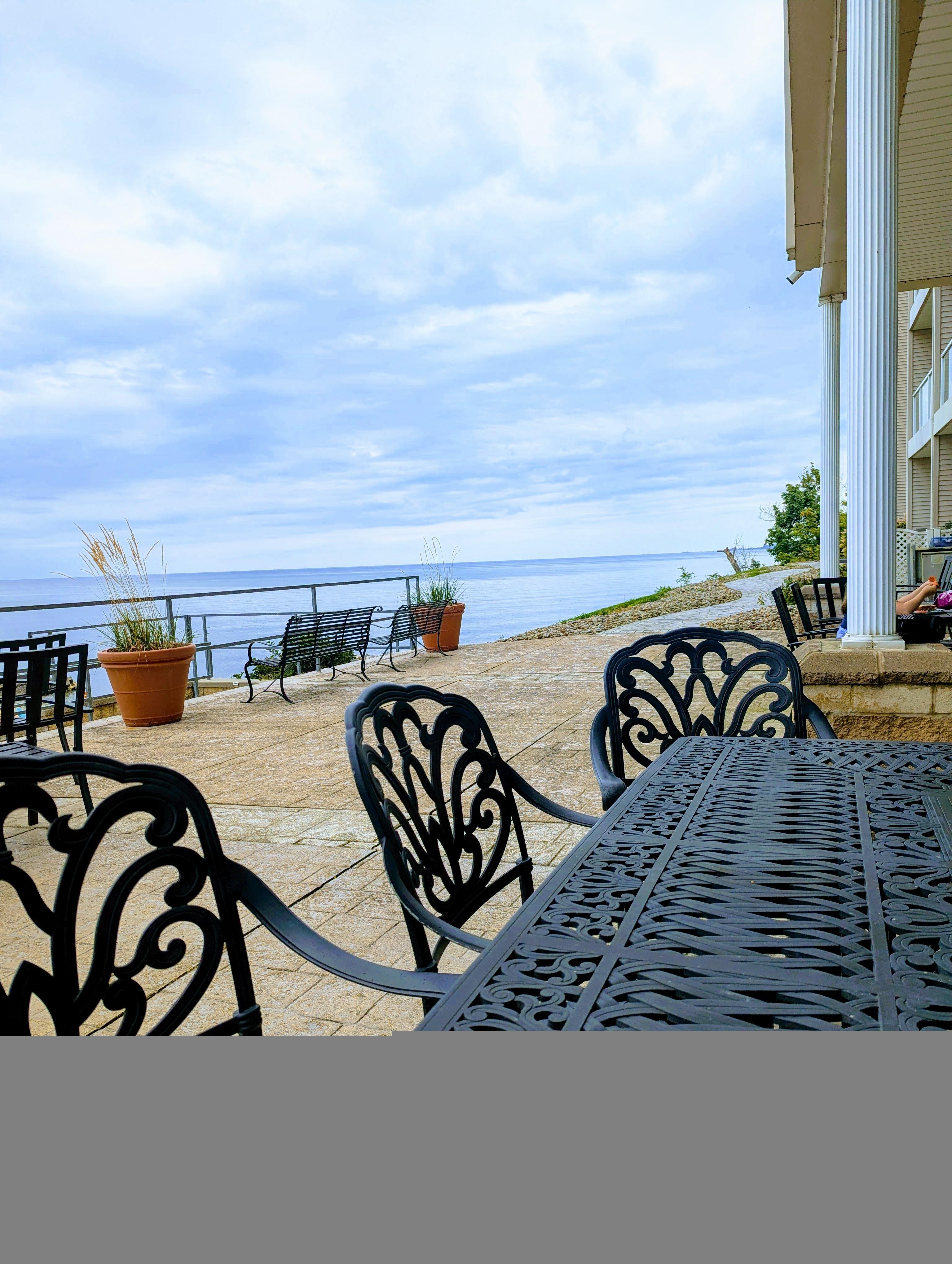 Sitting area. Gas grills and fire pits provided. 