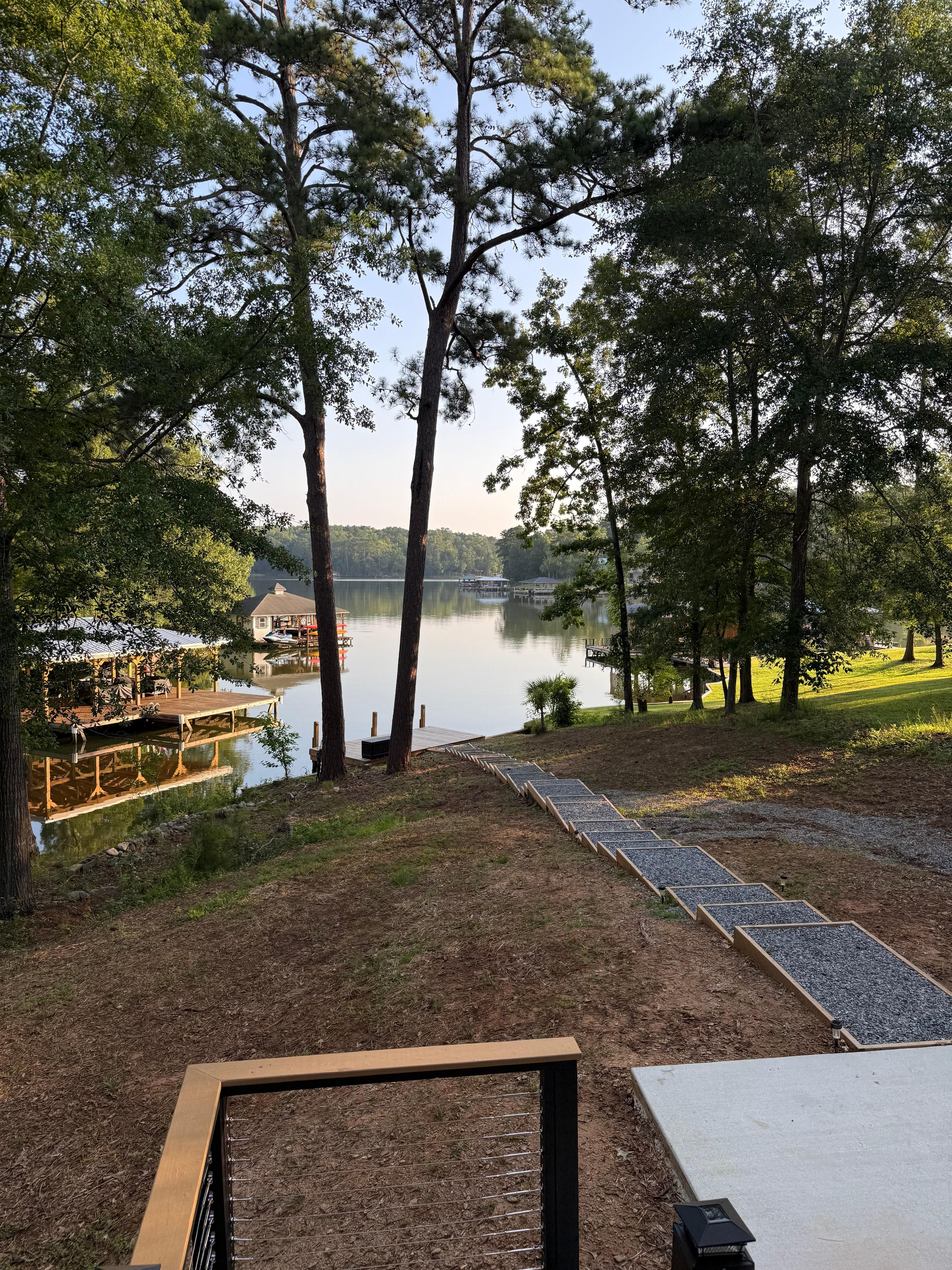 Looking from the back deck to the lake. 
