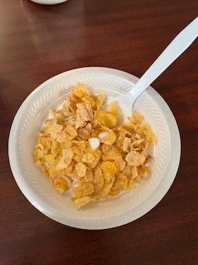 Less than desirable breakfast options.