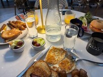 Breakfast in our hotel at The Wilson. Excellent food and service.