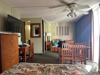 Queen studio with partial ocean view