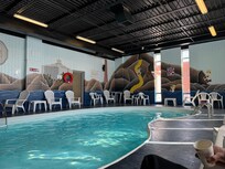 This weird painting of Sudbury made the pool area dark and dingy.