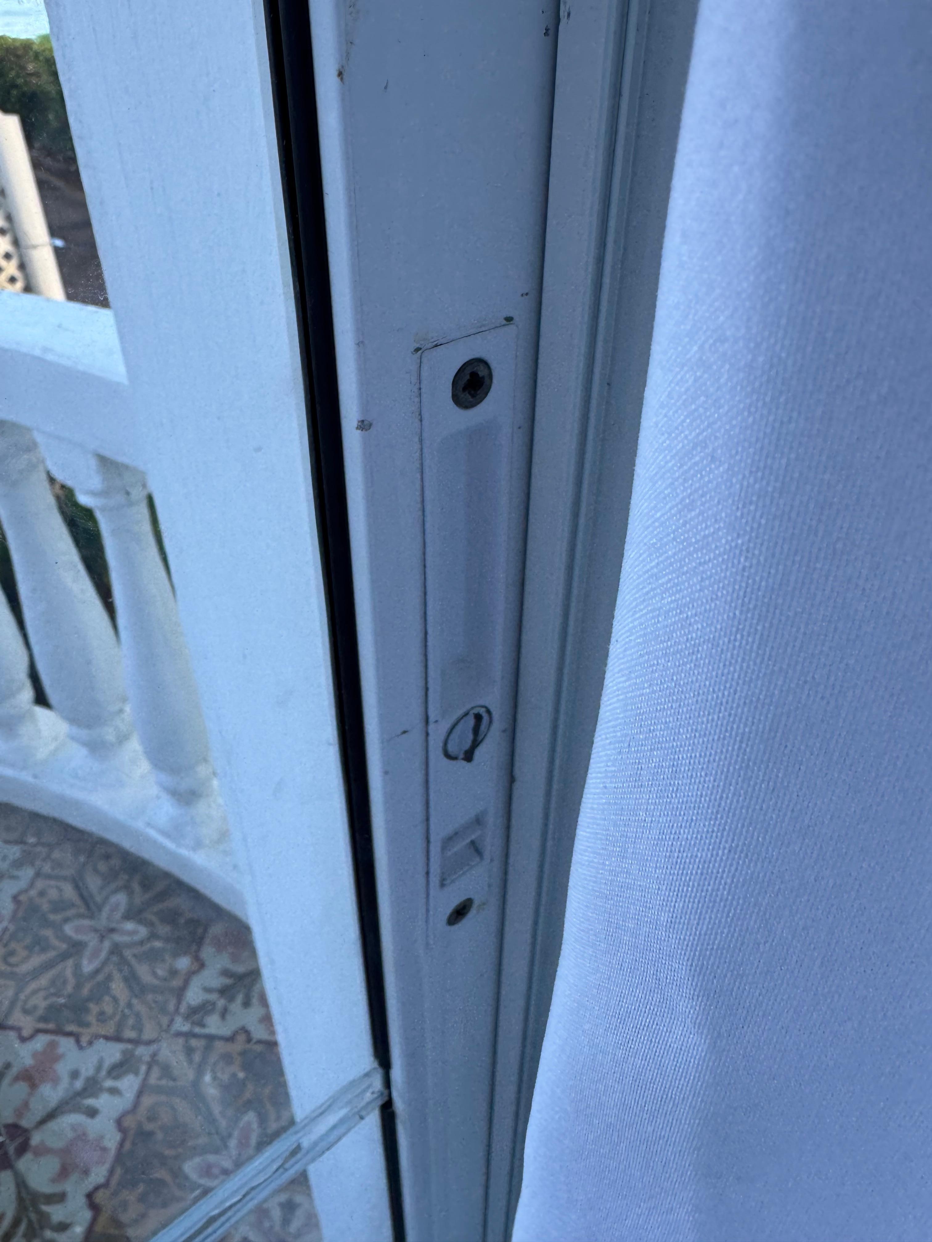 Balcony door broken 