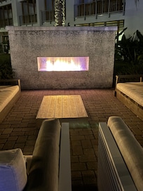 Nice outdoor fireplace