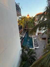 Center courtyard with pool, spa and nice grounds