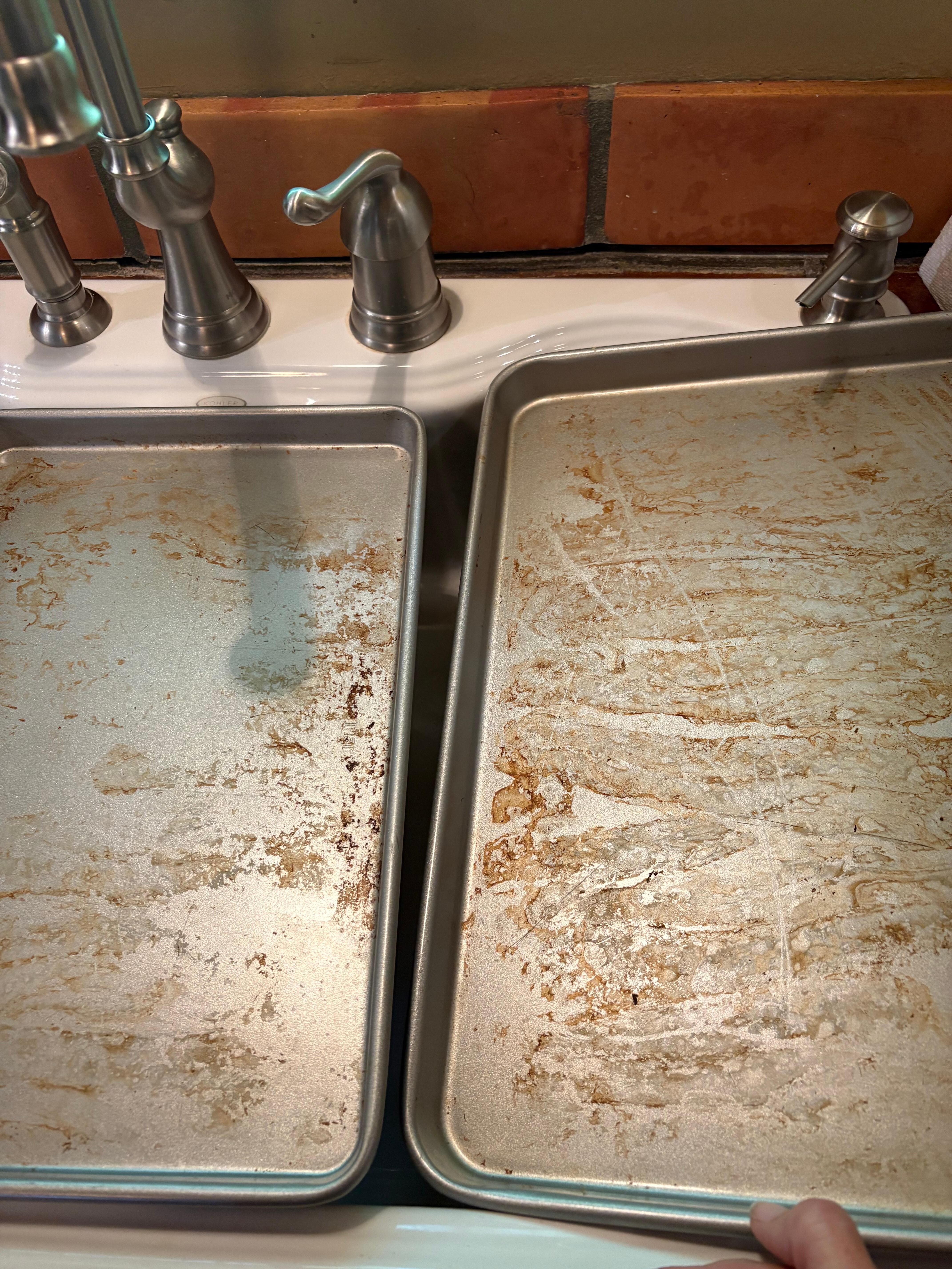 “Clean” pans from cabinet 