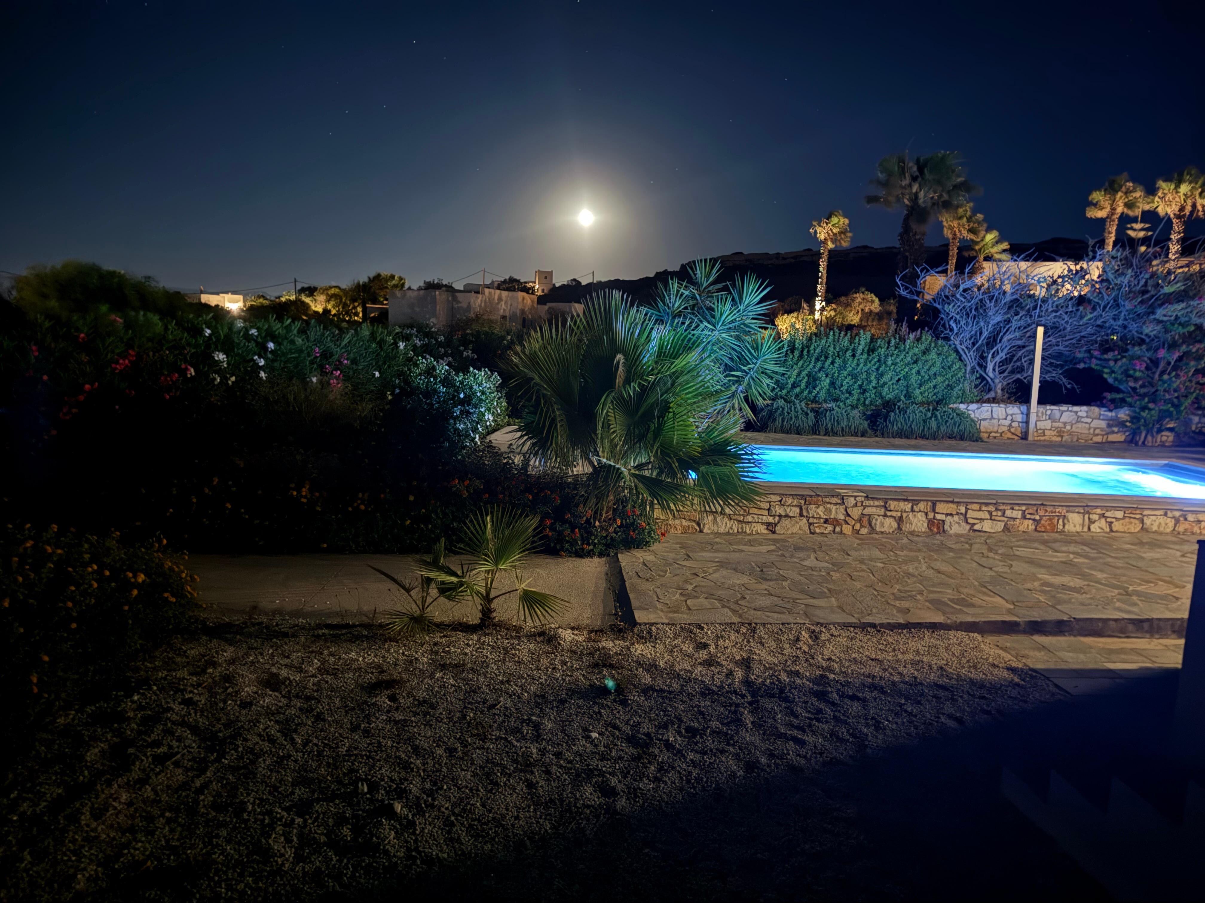Moon over the pool