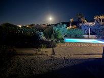 Moon over the pool