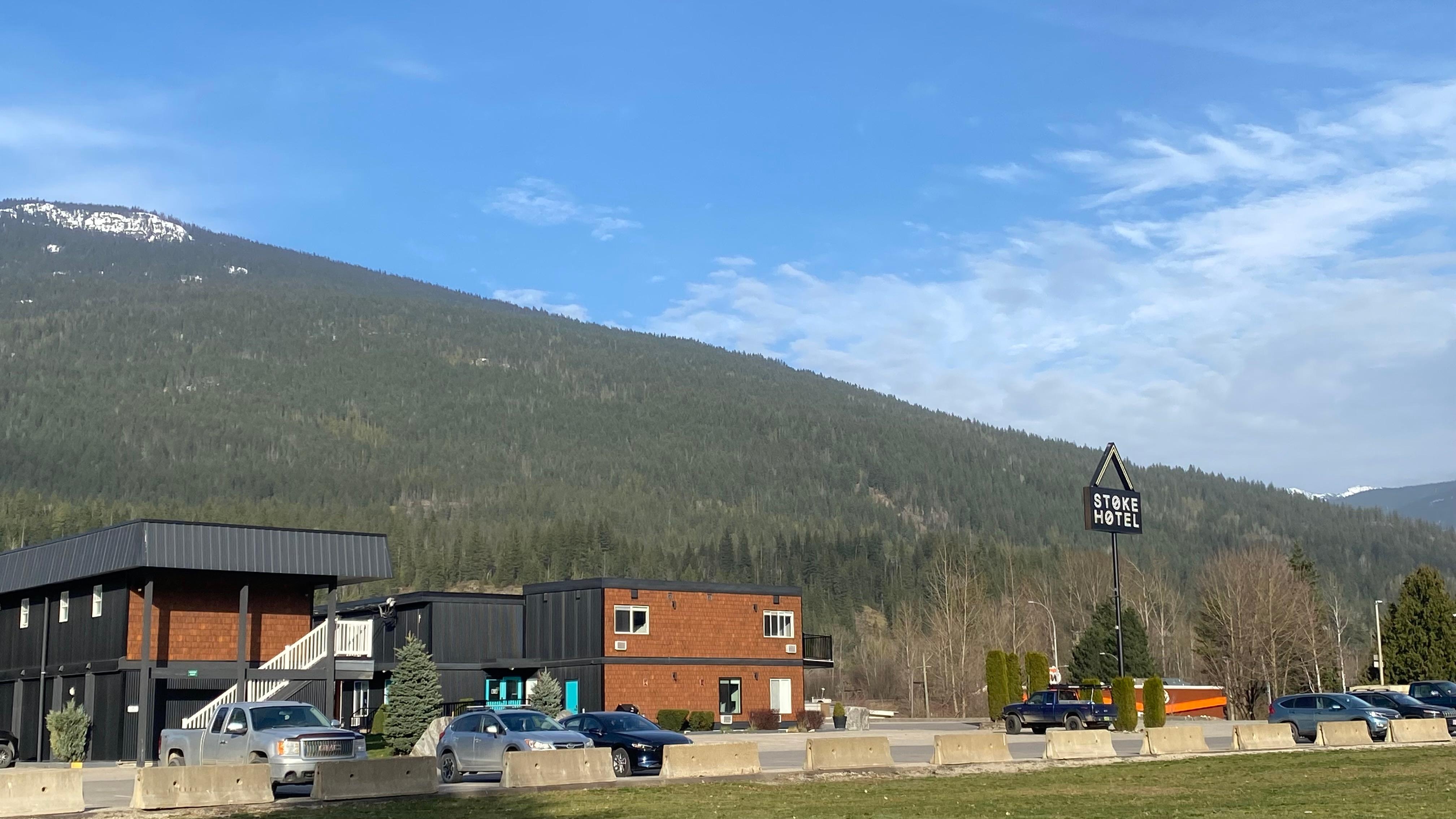 Looking back from the walking path