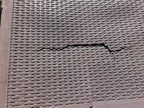 This plastic lounger is not fit for purpose, but was left for someone to use.