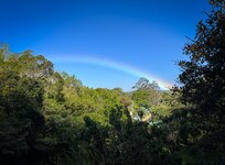 Rainbow views from the deck of the home