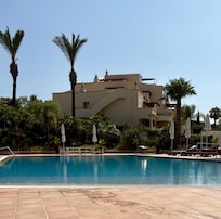 At the pool