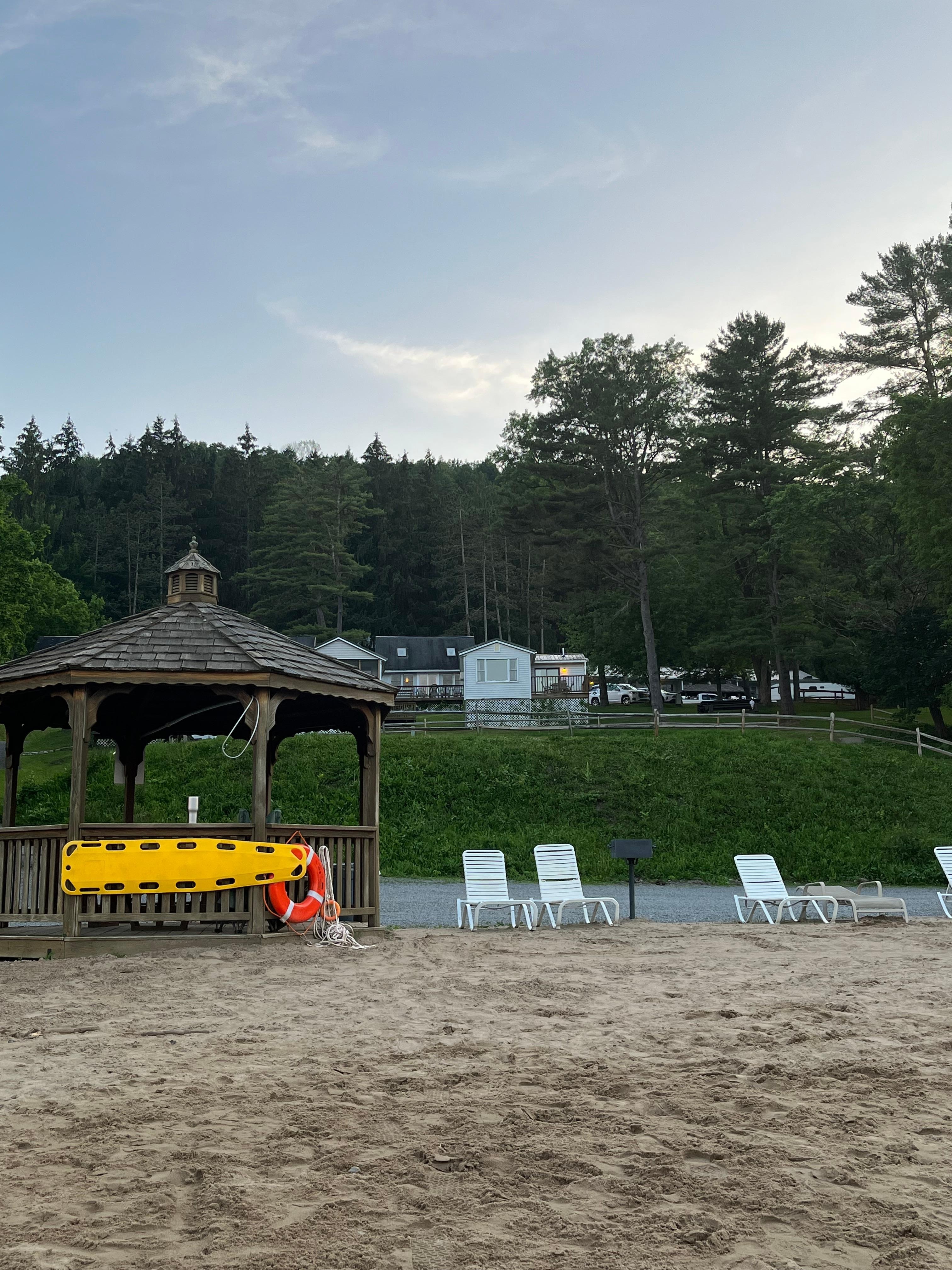 View of part of the resort from the beach