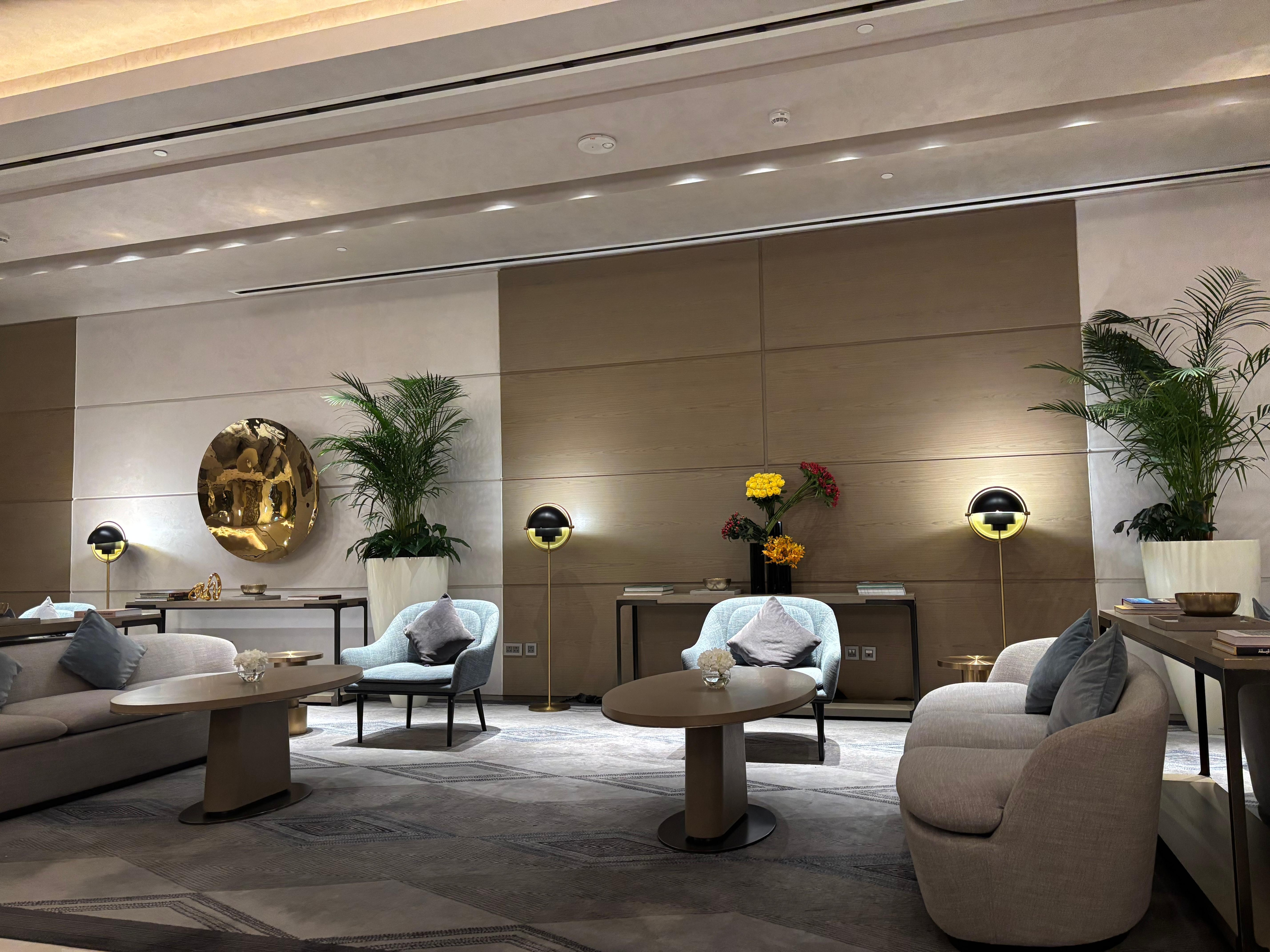 The tranquil reception area