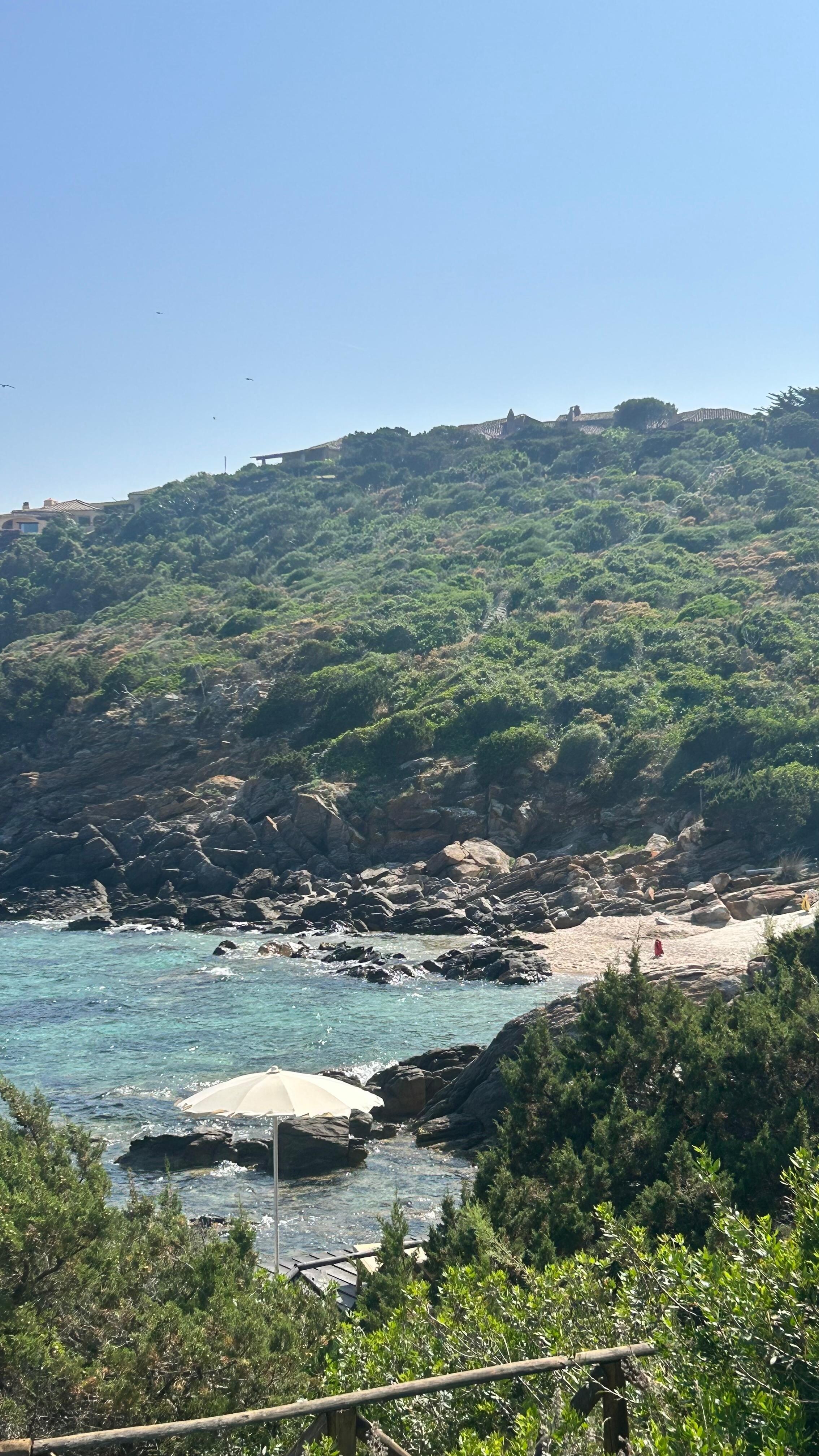 Vista da praia particular do hotel 
