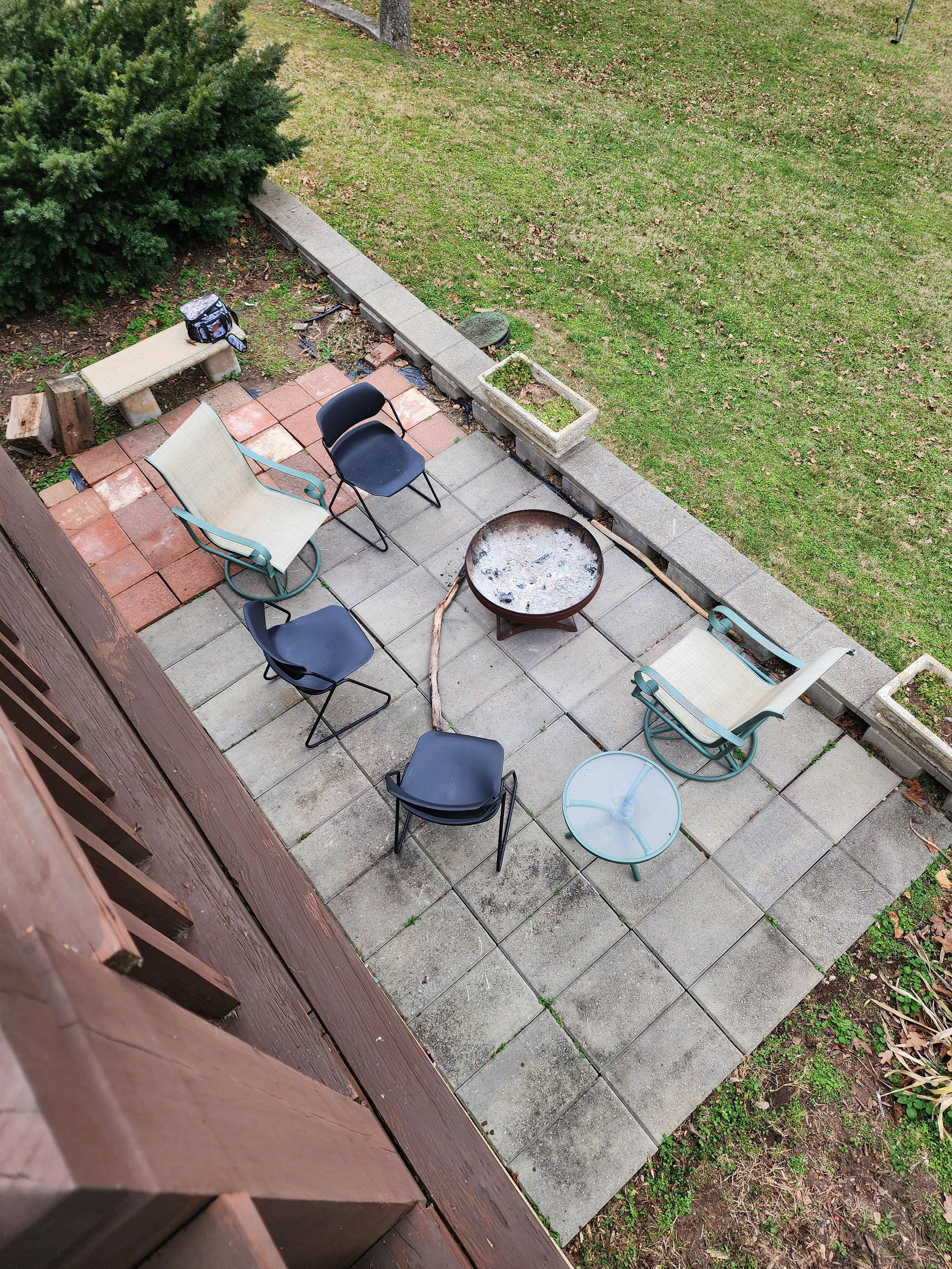 Fire pit from balcony 