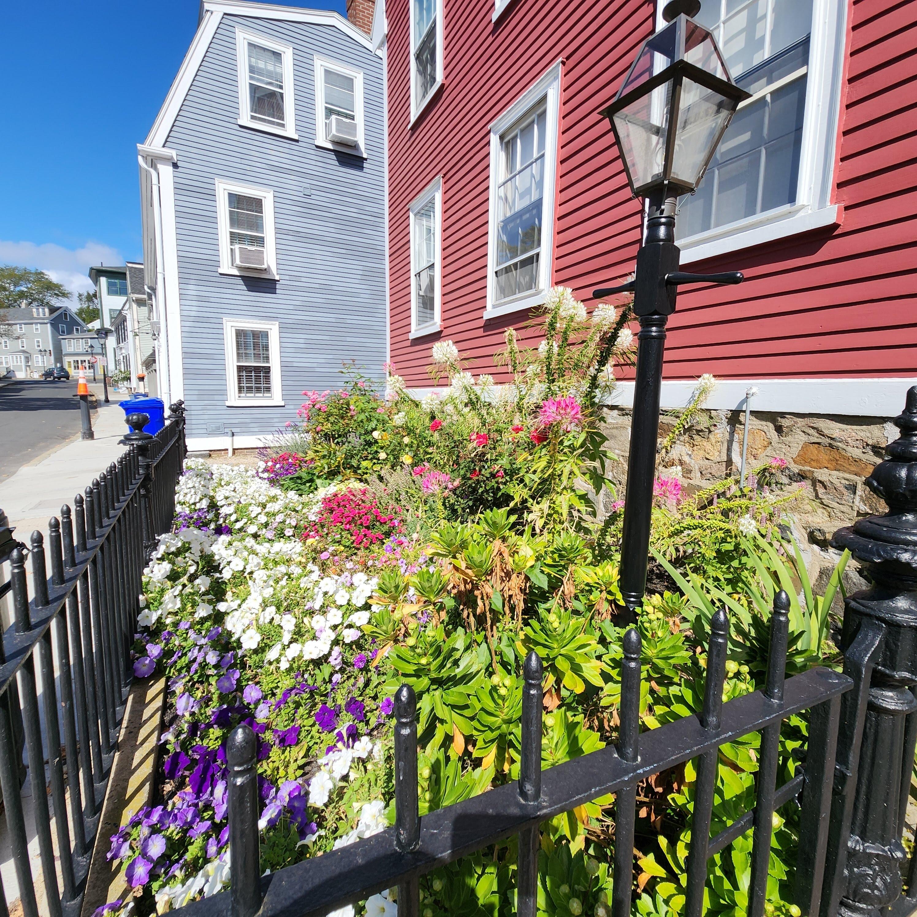 Great area to see flower gardens and flower boxes.