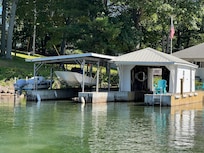 Coming into the boathouse and dock.