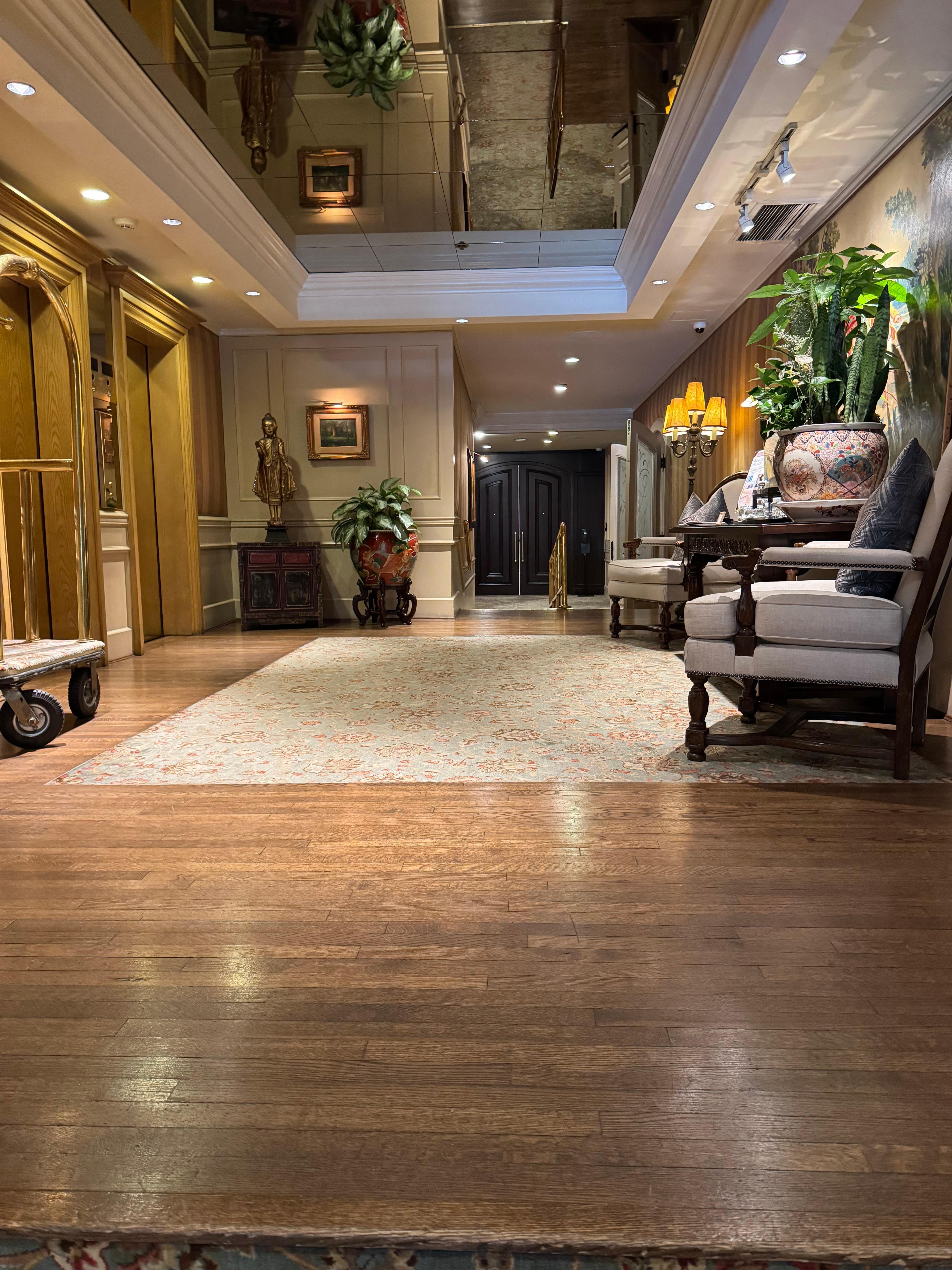 Hallway to elevators 