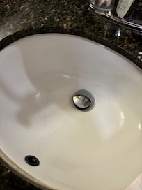 Sink basin cracked
