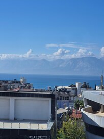 Beautifull blue sky from the balcony
