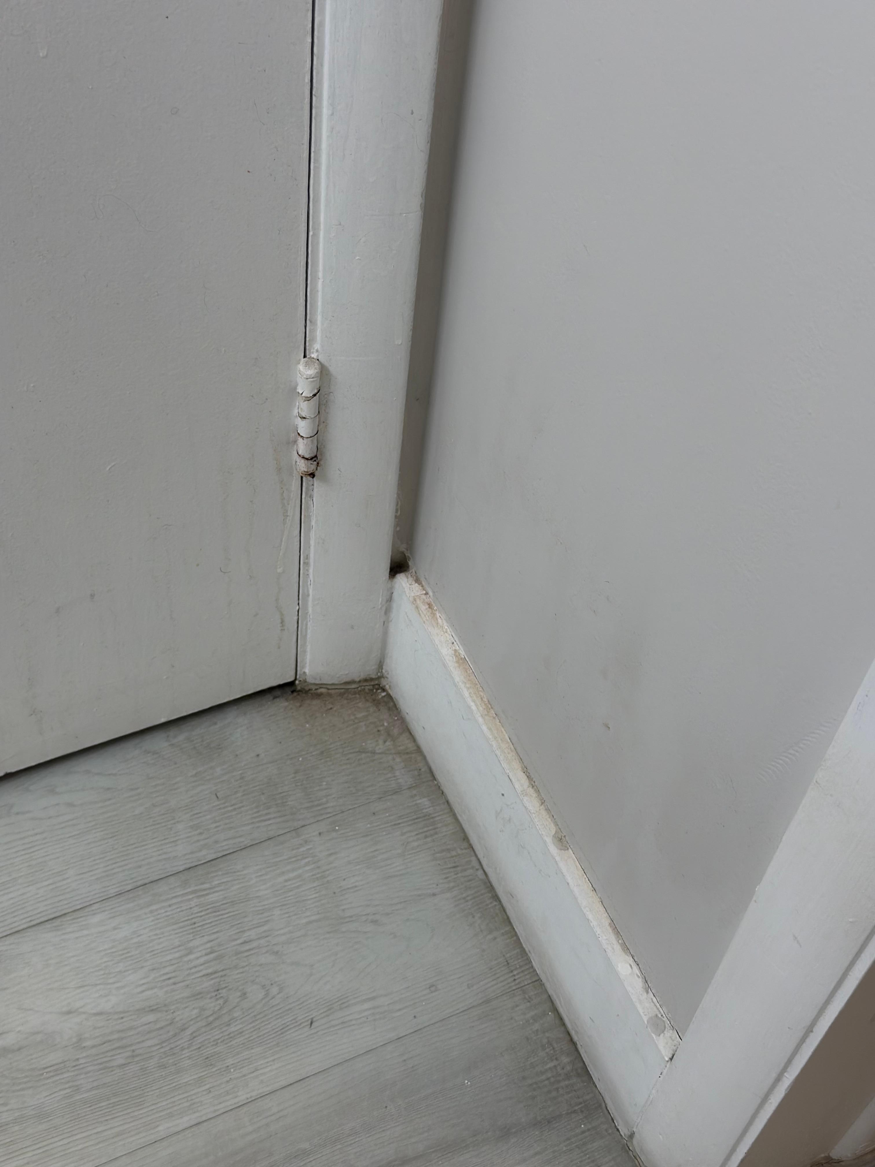 Dirty bathroom walls 