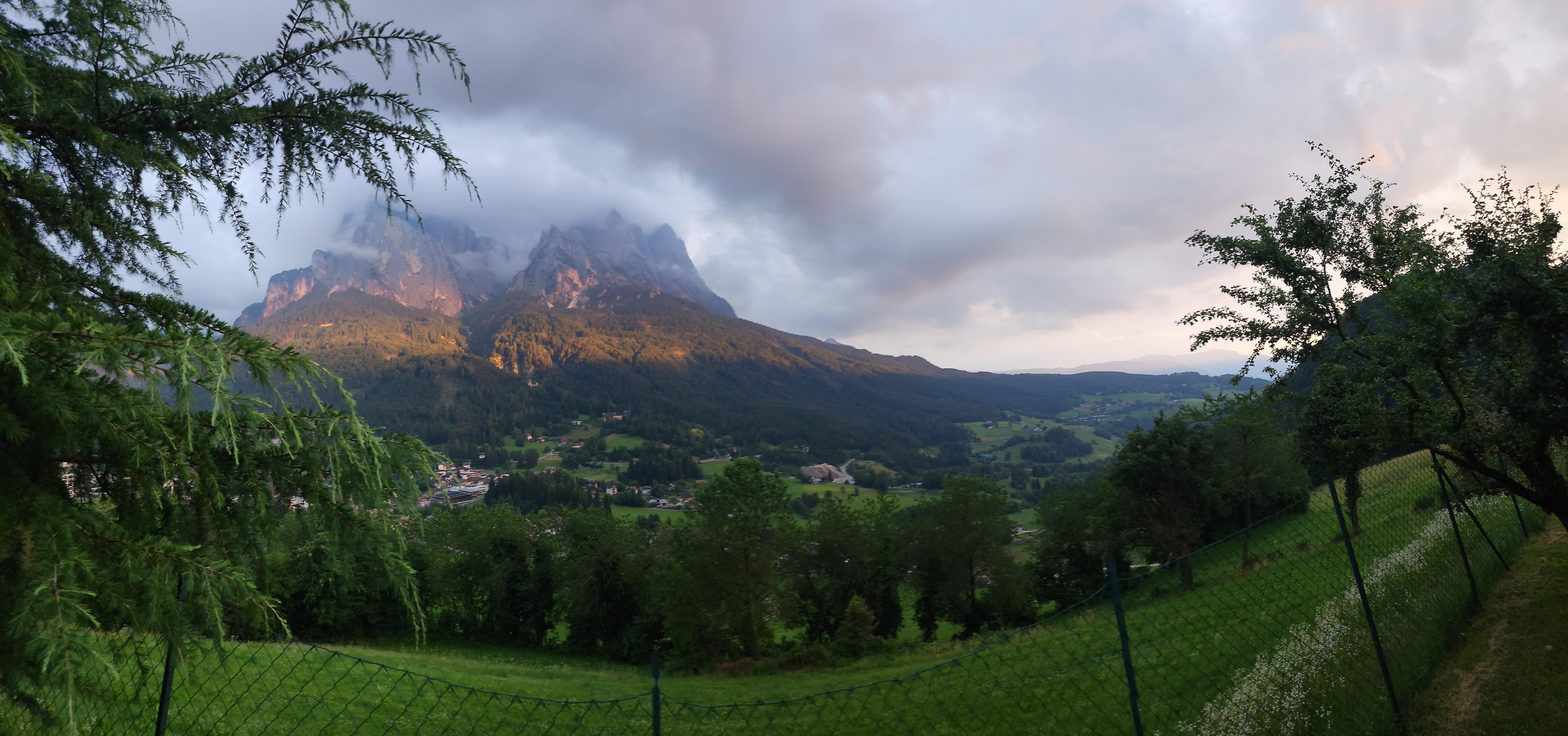 View from garden towards Seis am Schlern