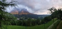 View from garden towards Seis am Schlern
