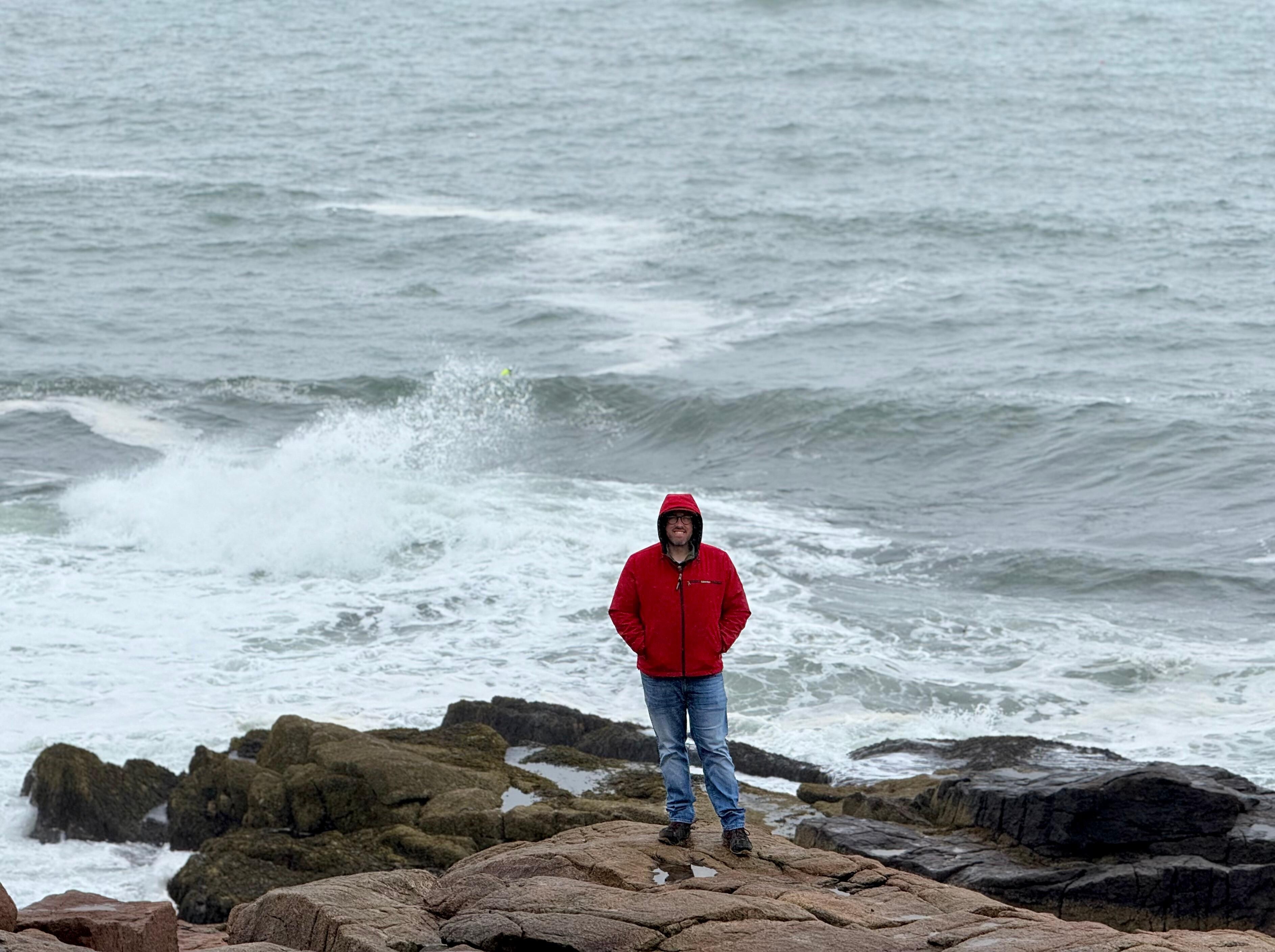 Exploring the cliffs around Thunder Hole.