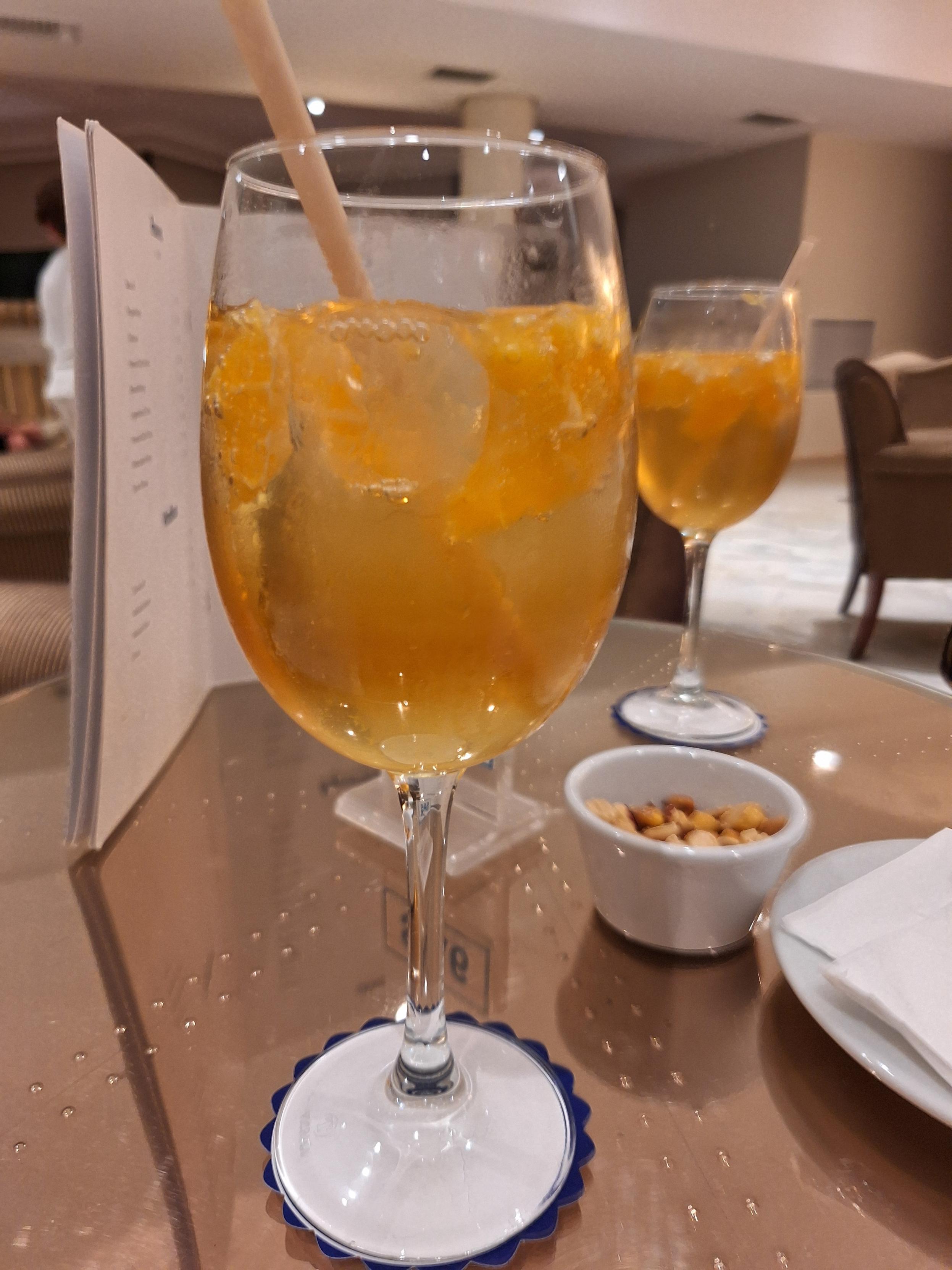 Nice sangria with cava at the hotel bar