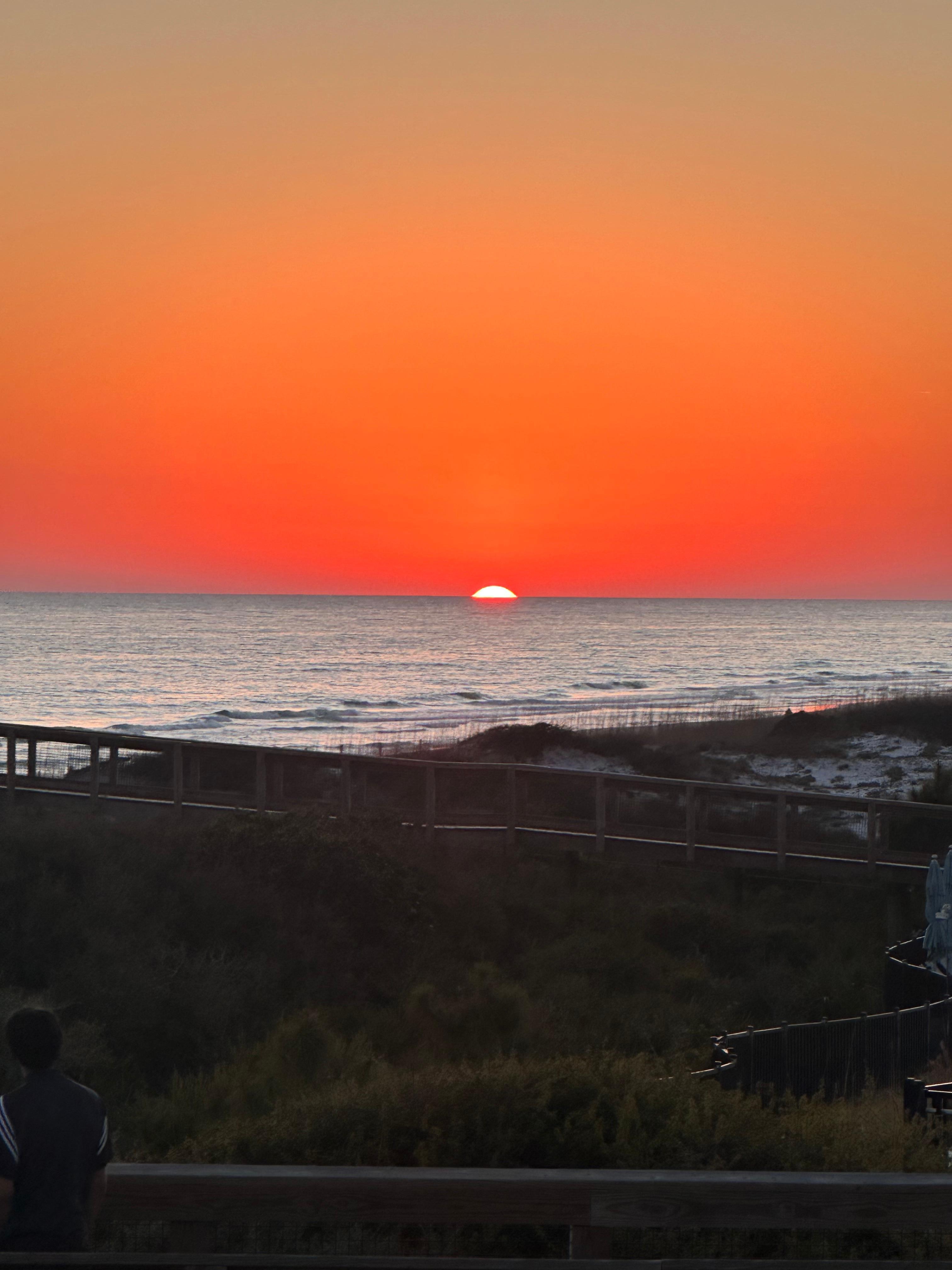Sunset from the balcony.