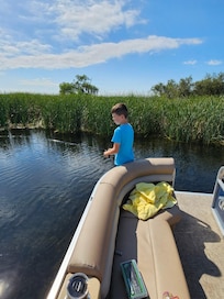Fishing off the boat