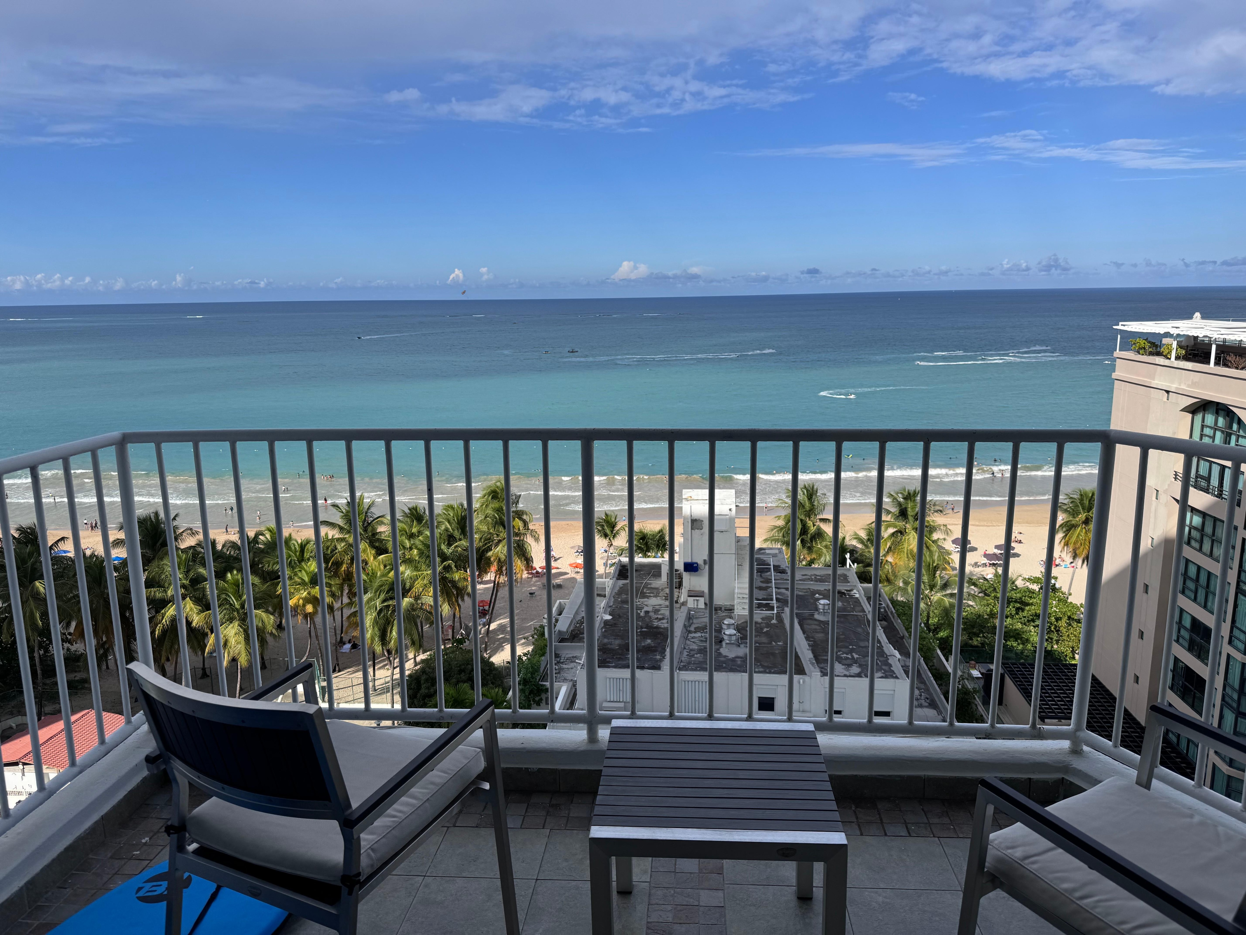 View from the balcony. 