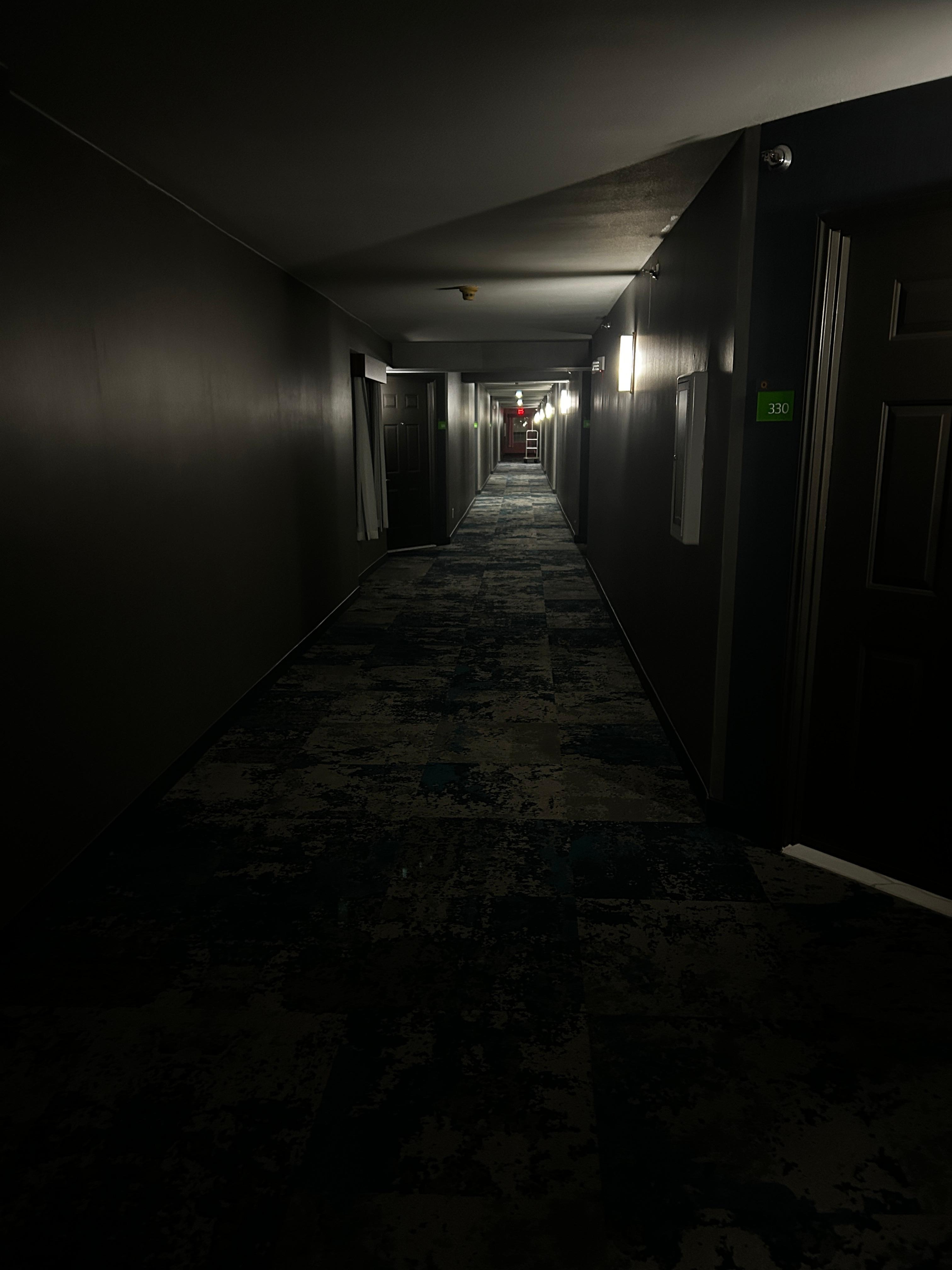 The dark hallway